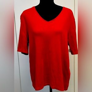 Chico’s Woman’s Elbow-Sleeve Stripe Tee- Size 2 = U.S. 12